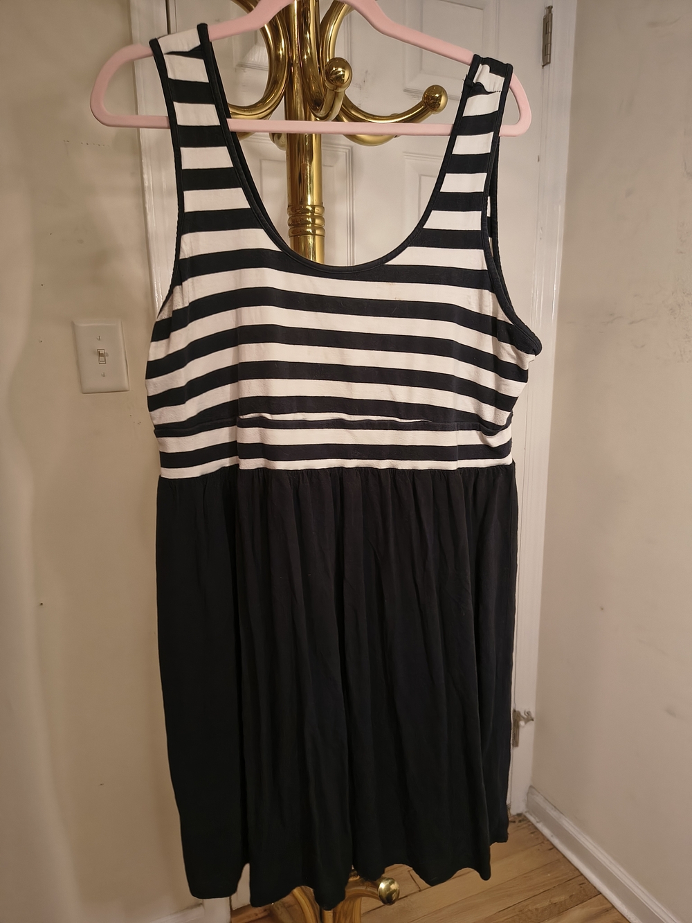 Torrid Black and White Striped Tank Dress Torrid Size 2